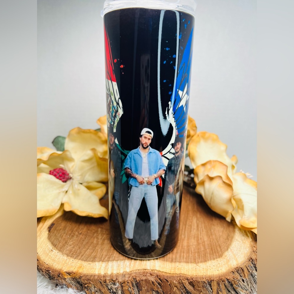 Bad bunny and Grupo Frontera customized tumbler 20 oz